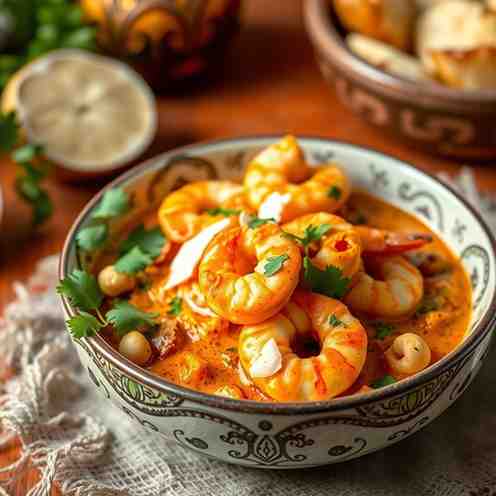 Indian Curry - Creamy Coconut-Cashew Shrimp